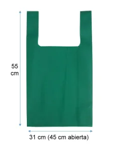 Bolsa Tnt ( Tela No Tejida) "45X55" Camiseta (7Kg. Máx.) Ecológica