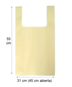 Bolsa Tnt ( Tela No Tejida) "45X55" Camiseta (7Kg. Máx.) Ecológica