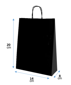 bolsa papel 14.20.8 negromanilla negra