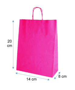 bolsa papel 14x20x8 fucsia 1