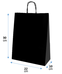 bolsa papel 22.30.10.NEGRO manilla negra