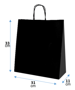 bolsa papel 31.33.11NEGRO manilla negra
