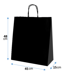 bolsa papel 45.4815.NEGRO manilla negra